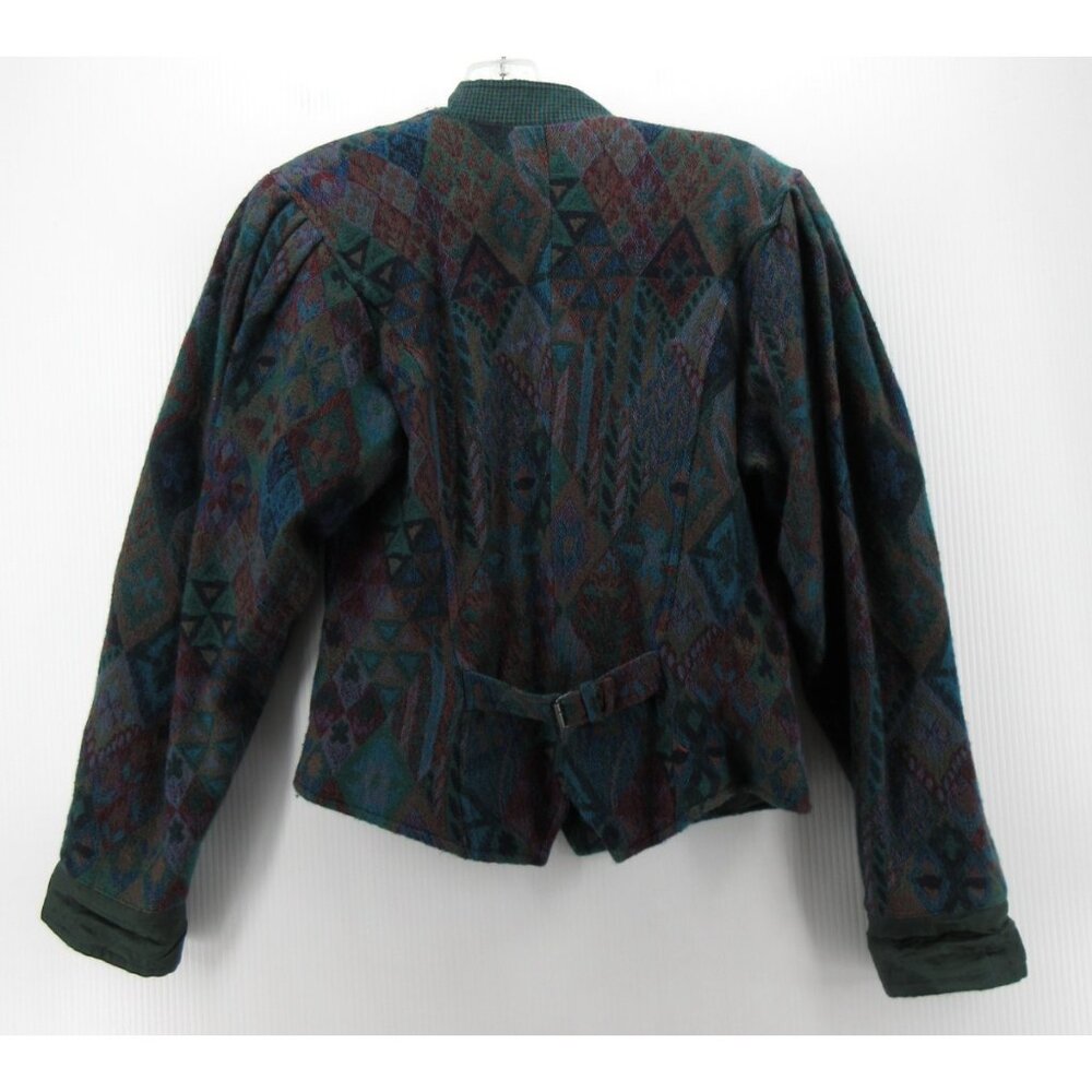 VINTAGE Geiger Blazer 38 Wool Geometric Southwestern Aztec Large - Picture 10 of 16
